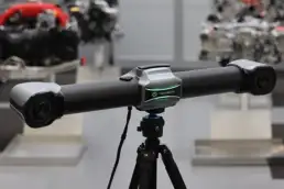 TrackScan 3D optical tracking system set up for on-site scanning demo at T3DMC