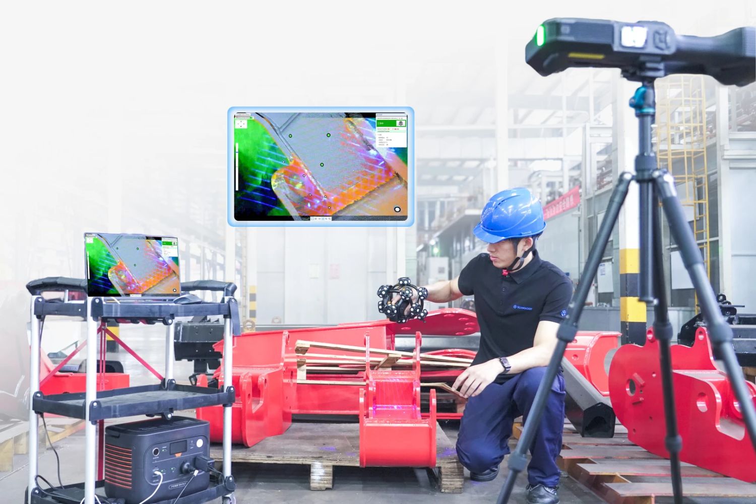 TrackScan GO colour camera and AR overlay supporting visual inspection