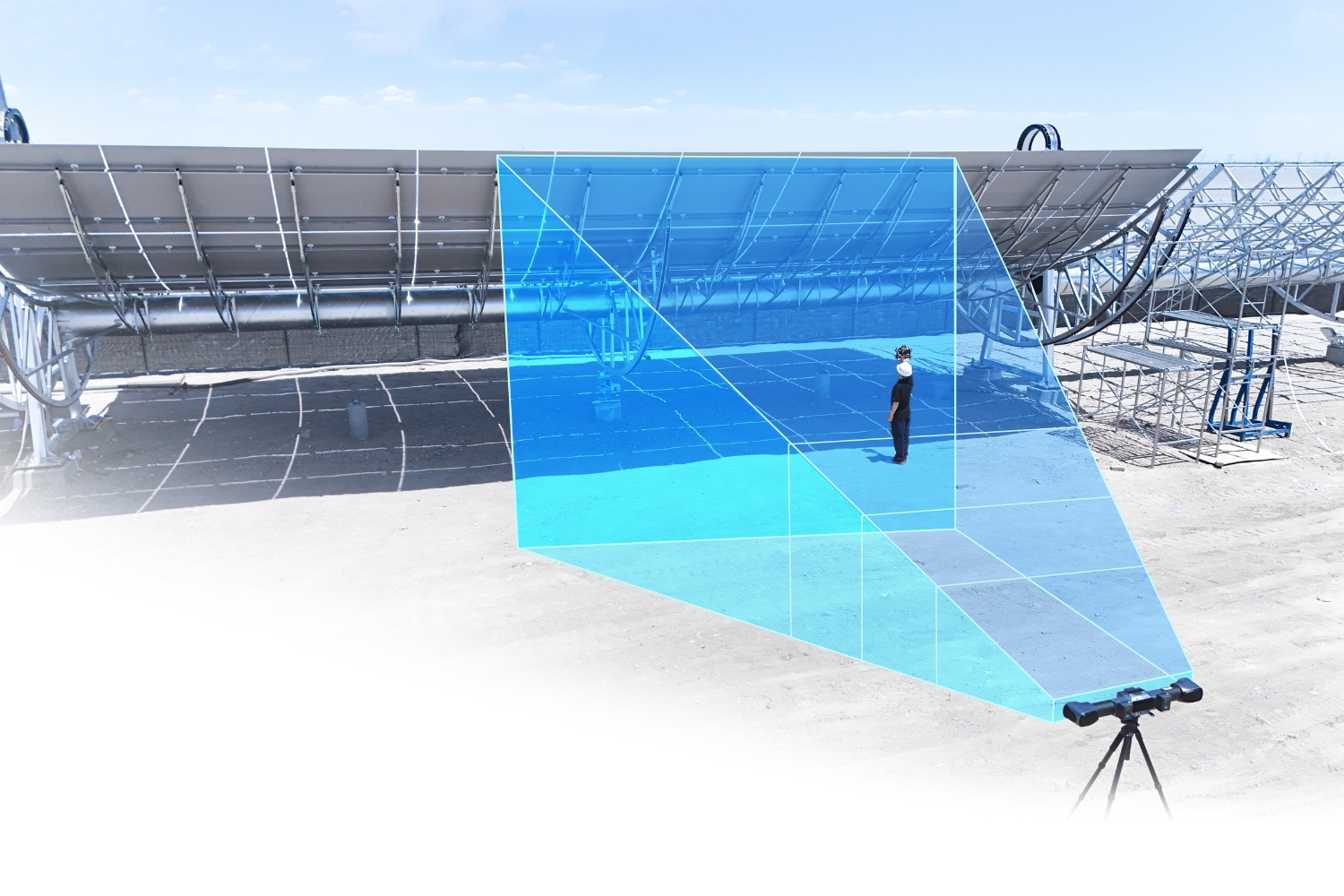 TrackScan Sharp-Z rotary tracker following the scanner through 360 degrees